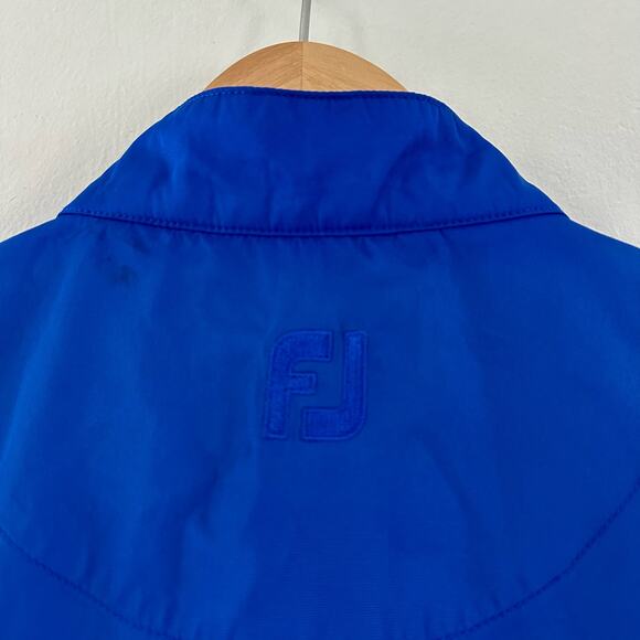 Footjoy Golf Windbreaker Vest Pullover Mockneck Button Blue Men's Size Large - Picture 6 of 10